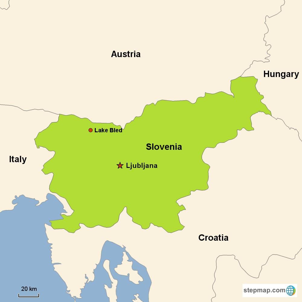 Карта Любляна Словения