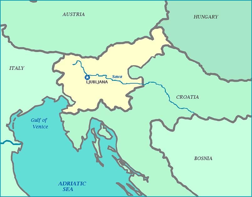 Карта Словенского побережья