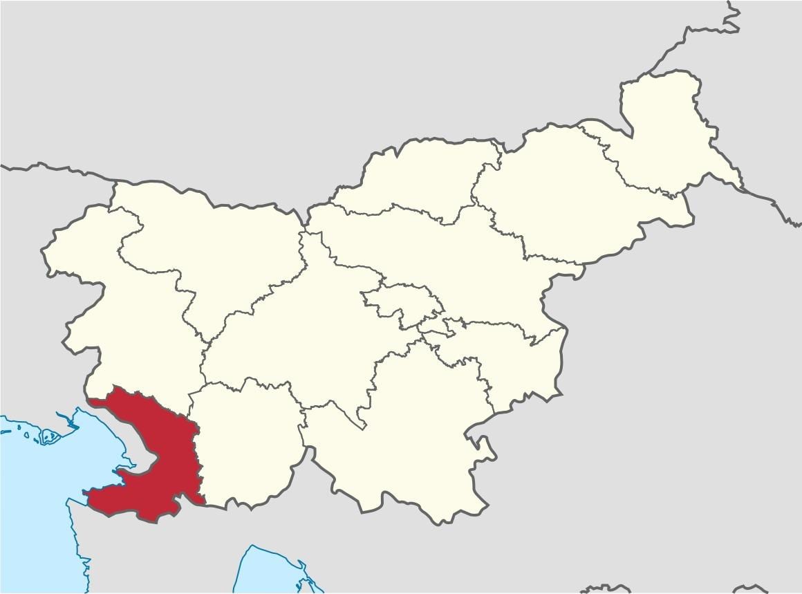 Карта карста Словении