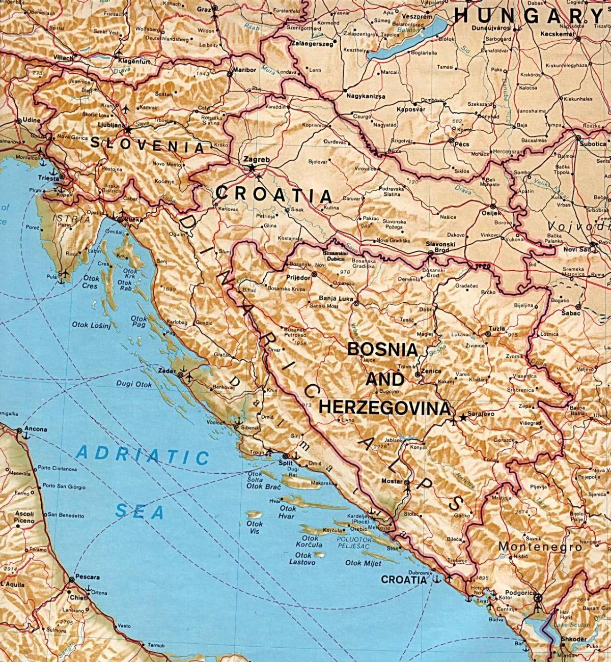карта Словении