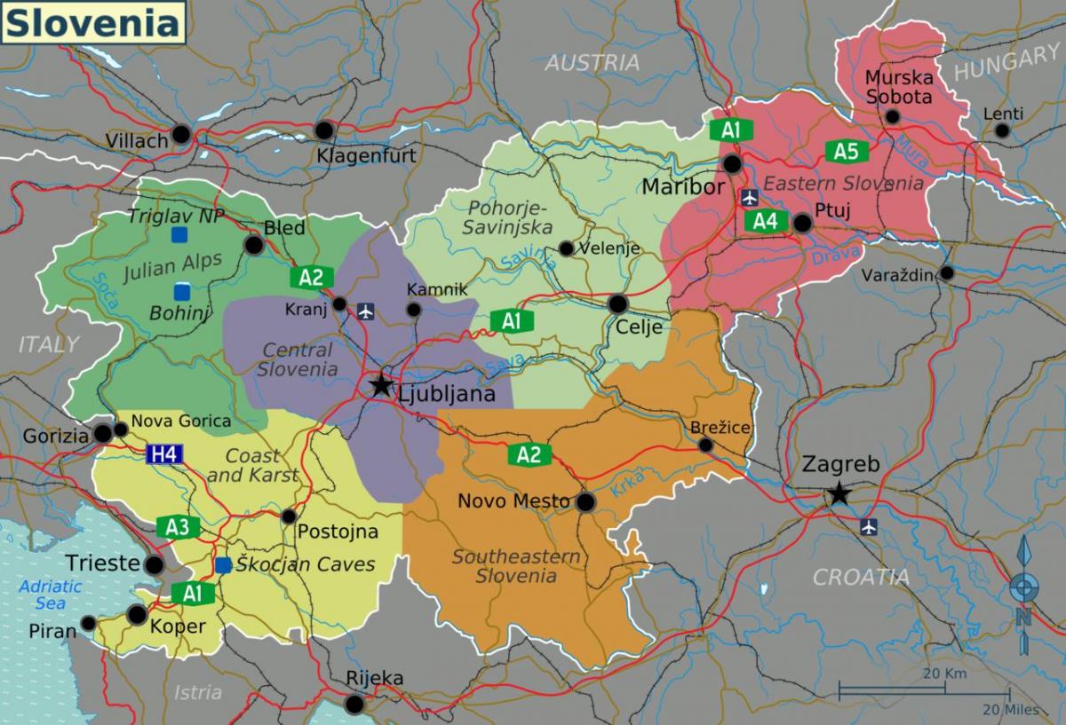 Словения карта страны