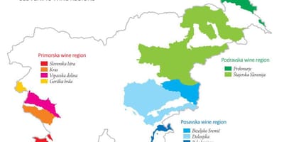 Карта Словении вино