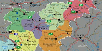Словения достопримечательности карта