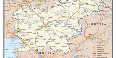 Карта города Словении