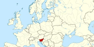 Расположение Словении на карте мира
