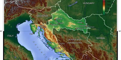 Топографическая карта Словении